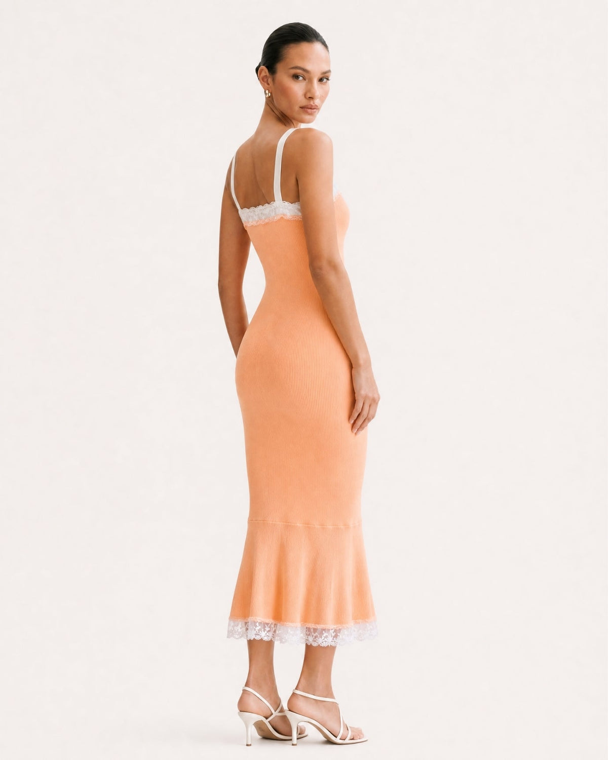 Rhinestone Embellished Short Sleeve Knit Midi Dress – view 18