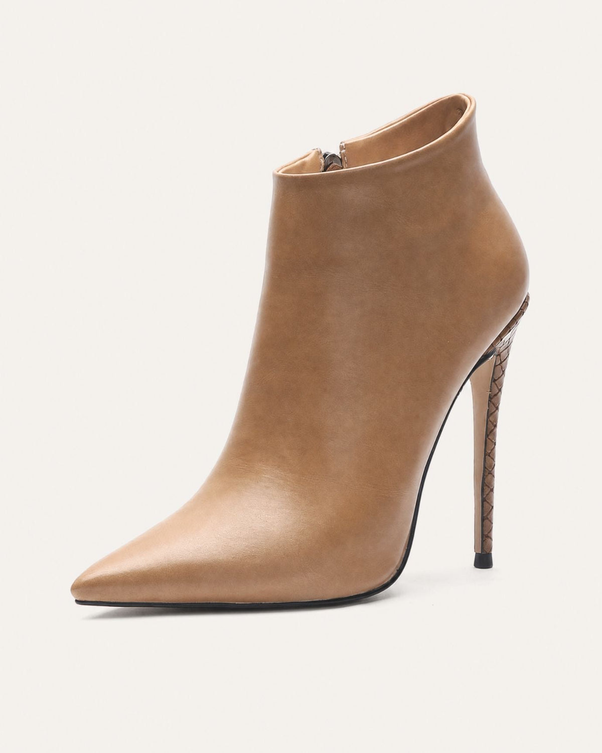 Pointed-Toe Stiletto Ankle Boots with Side Zip and 12cm Heel – view 17