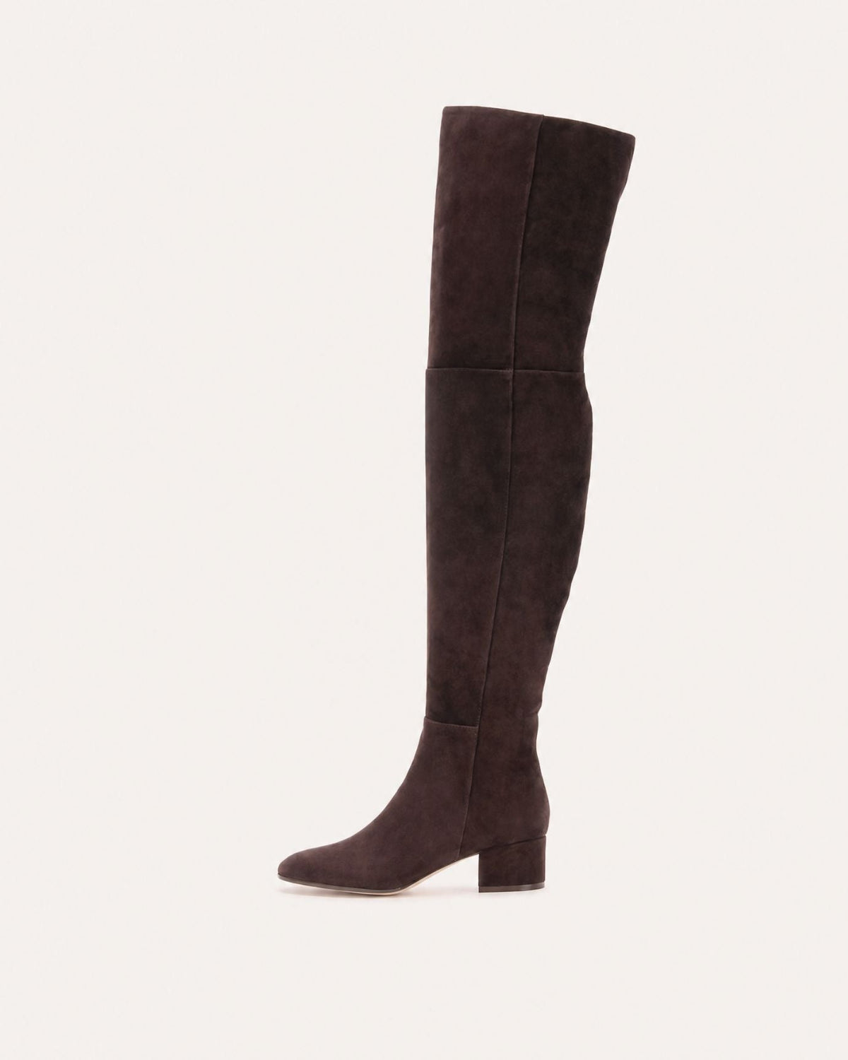 Round Toe 4cm Low Heel Over-the-Knee Suede Boots – view 13