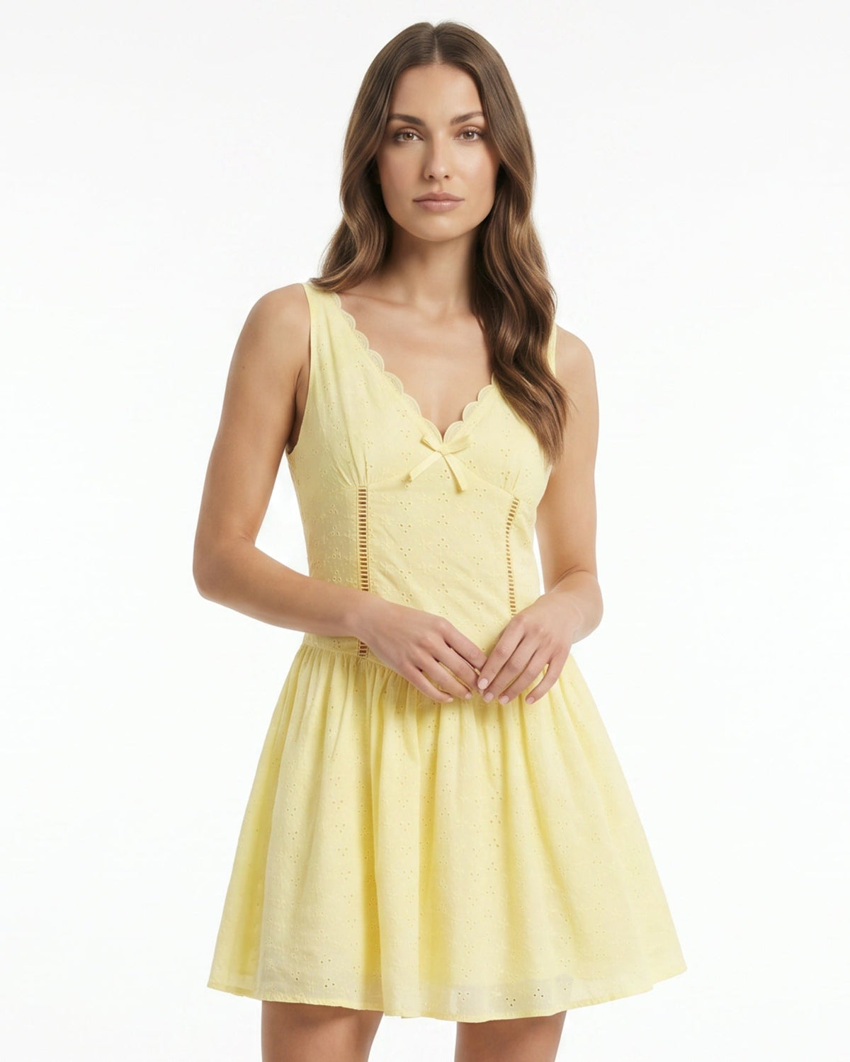 Sofia Lace Back Dress with Elastic Suspender Straps