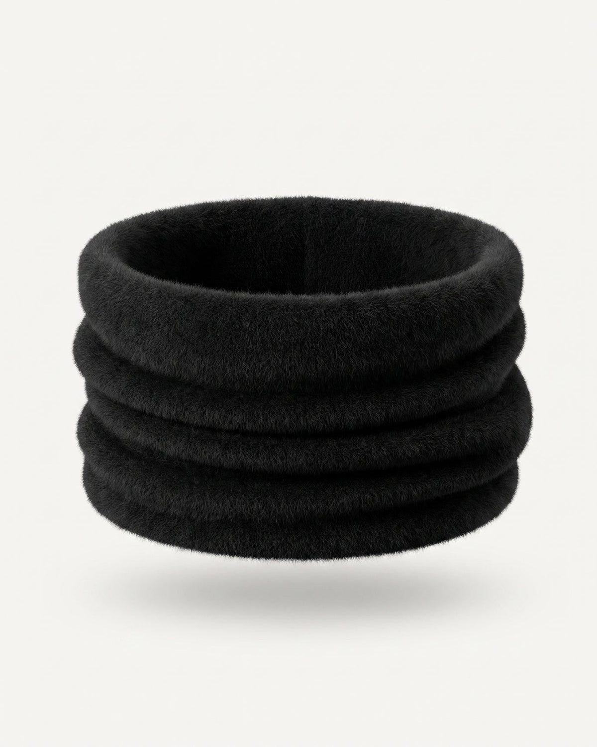 Soft 100% Pure Cashmere Neck Gaiter for Lightweight Warmth – Black – view 1