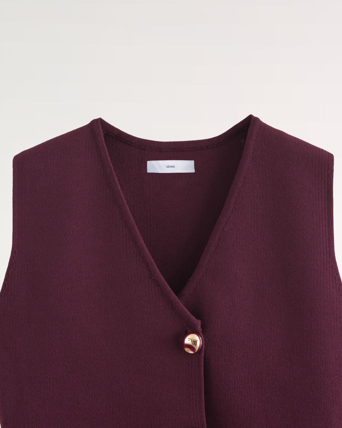 Marbella Fitted Lightweight Knitted Vest Top with Ribbed Hem