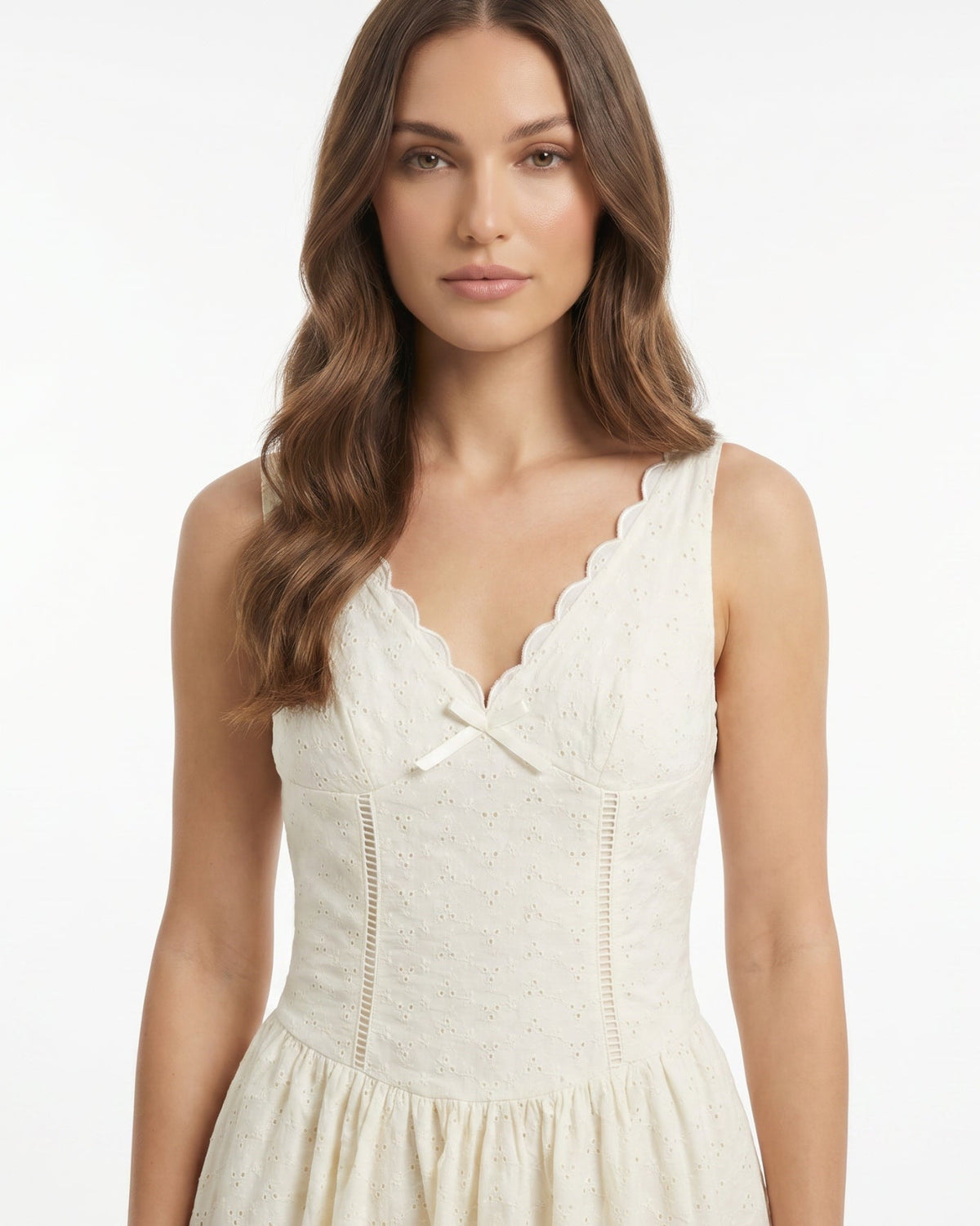Sofia Lace Back Dress with Elastic Suspender Straps