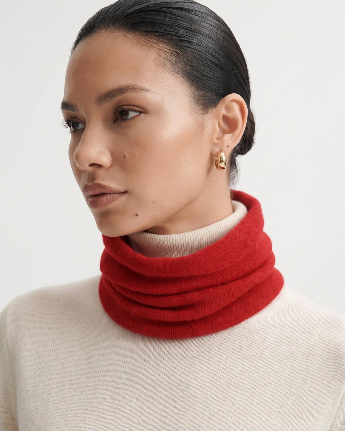 Soft 100% Pure Cashmere Neck Gaiter for Lightweight Warmth – view 6