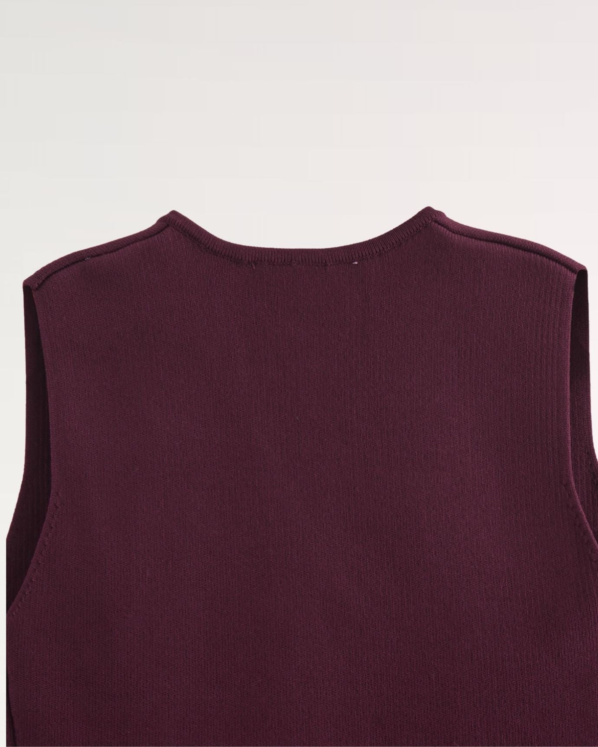 Marbella Fitted Lightweight Knitted Vest Top with Ribbed Hem