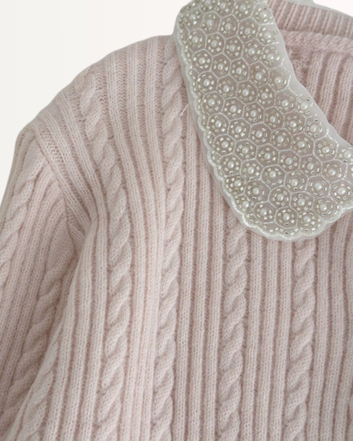 French Style V-Neck Cardigan with Mother-of-Pearl Buttons – view 5