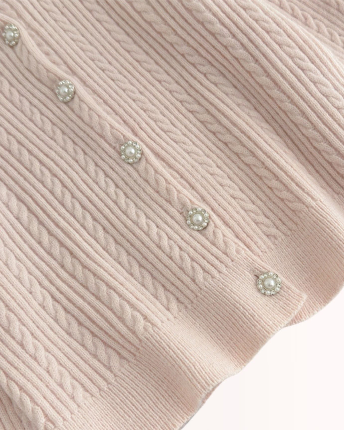 French Style V-Neck Cardigan with Mother-of-Pearl Buttons – view 6