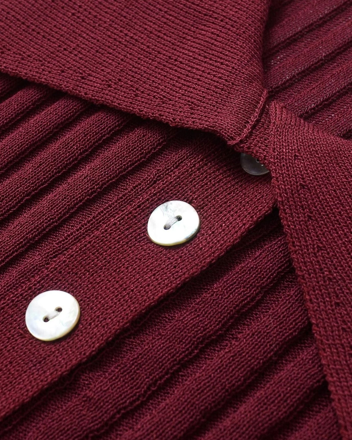Mariah Textured Knit Polo Jumper with Tonal Buttons – view 4
