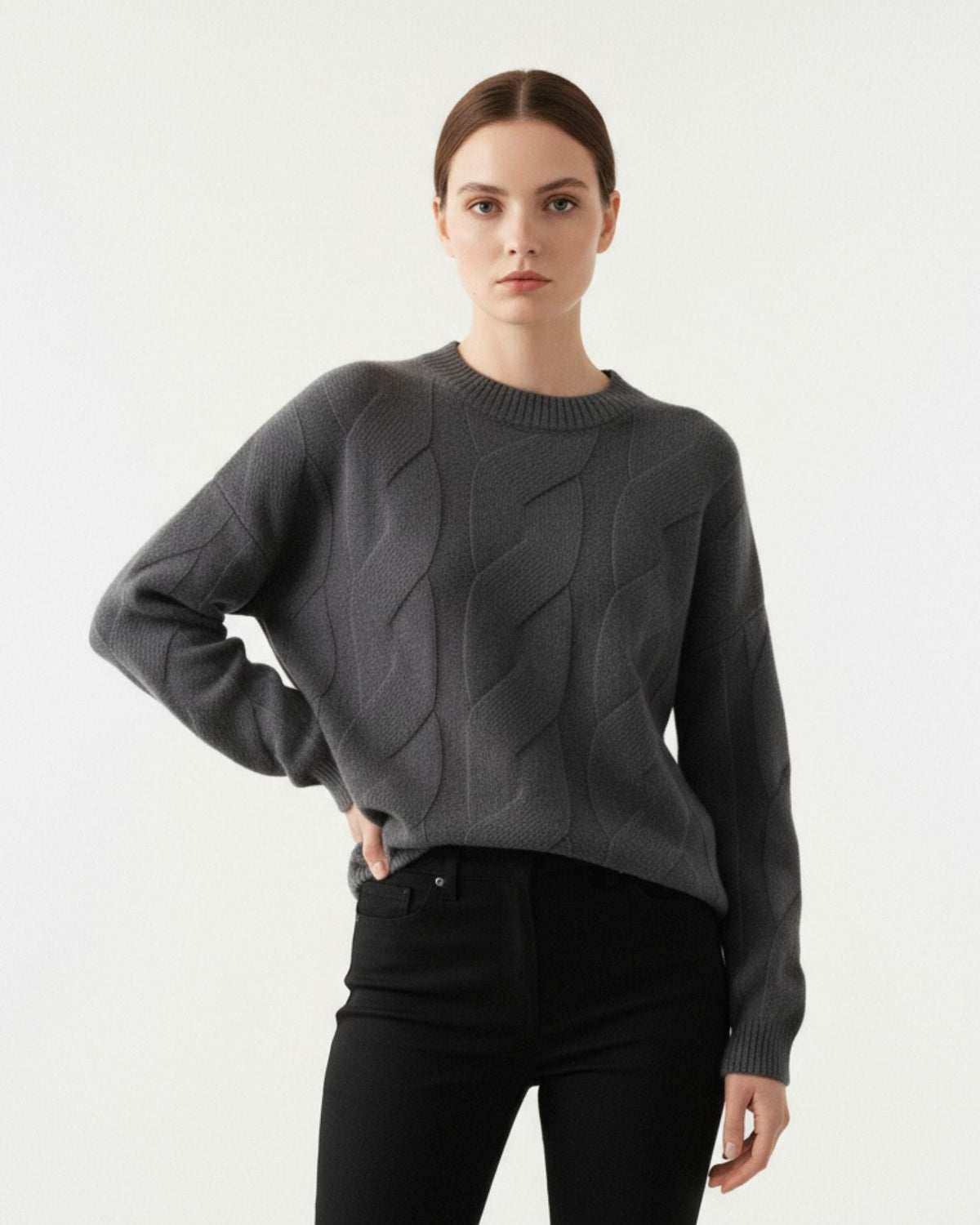 Sarah Classic Silhouette 100% Cashmere Knit Jumper – view 4
