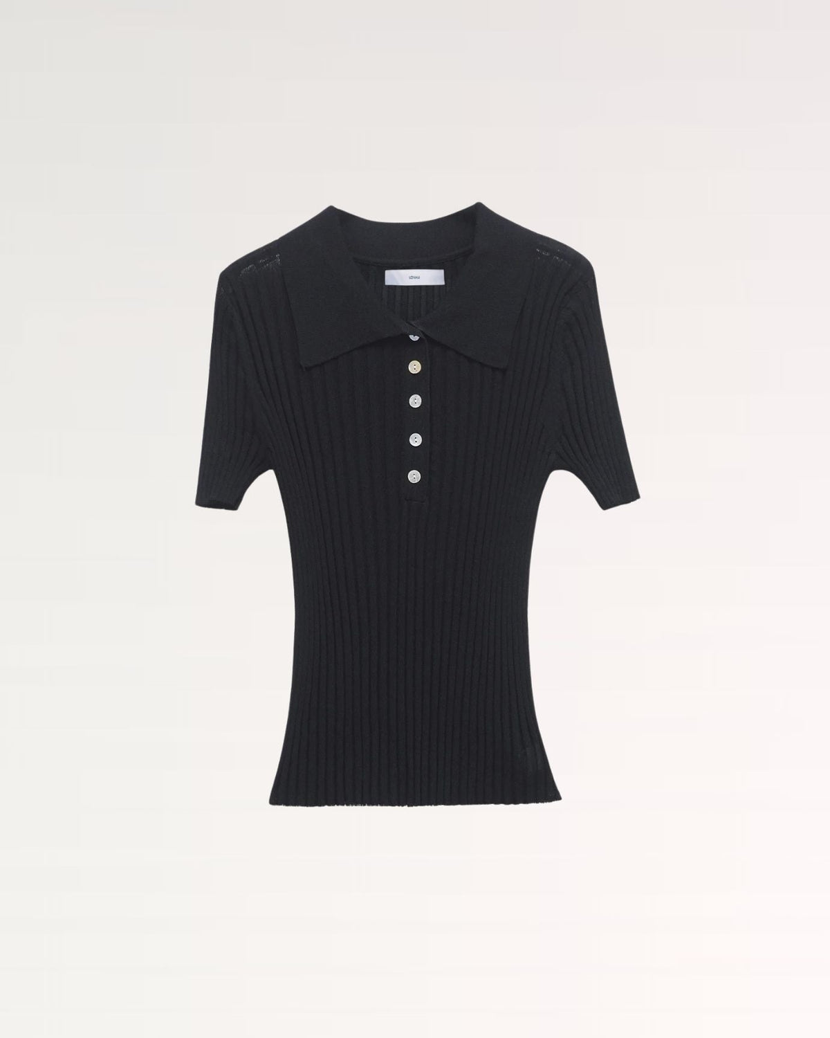 Mariah Textured Knit Polo Jumper with Tonal Buttons