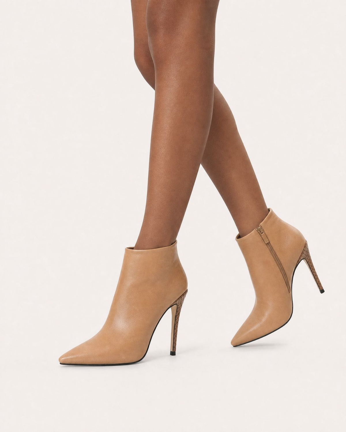 Pointed-Toe Stiletto Ankle Boots with Side Zip and 12cm Heel – view 20