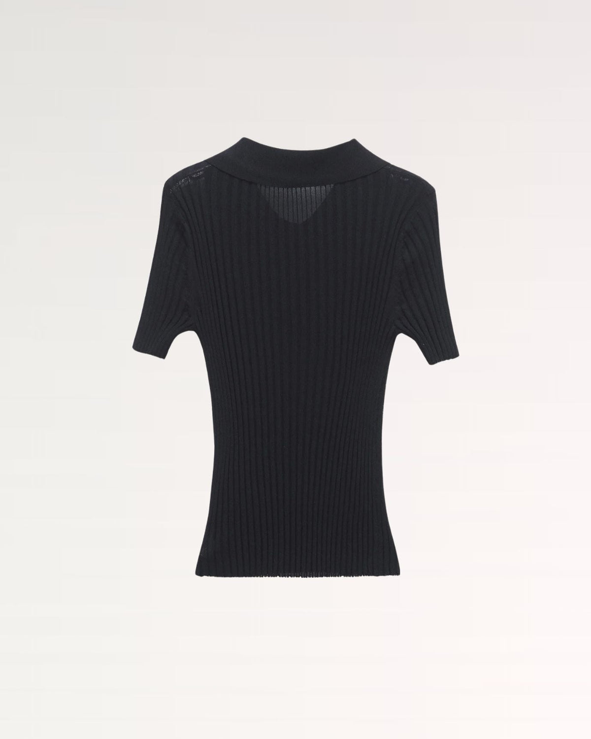 Mariah Textured Knit Polo Jumper with Tonal Buttons – view 6