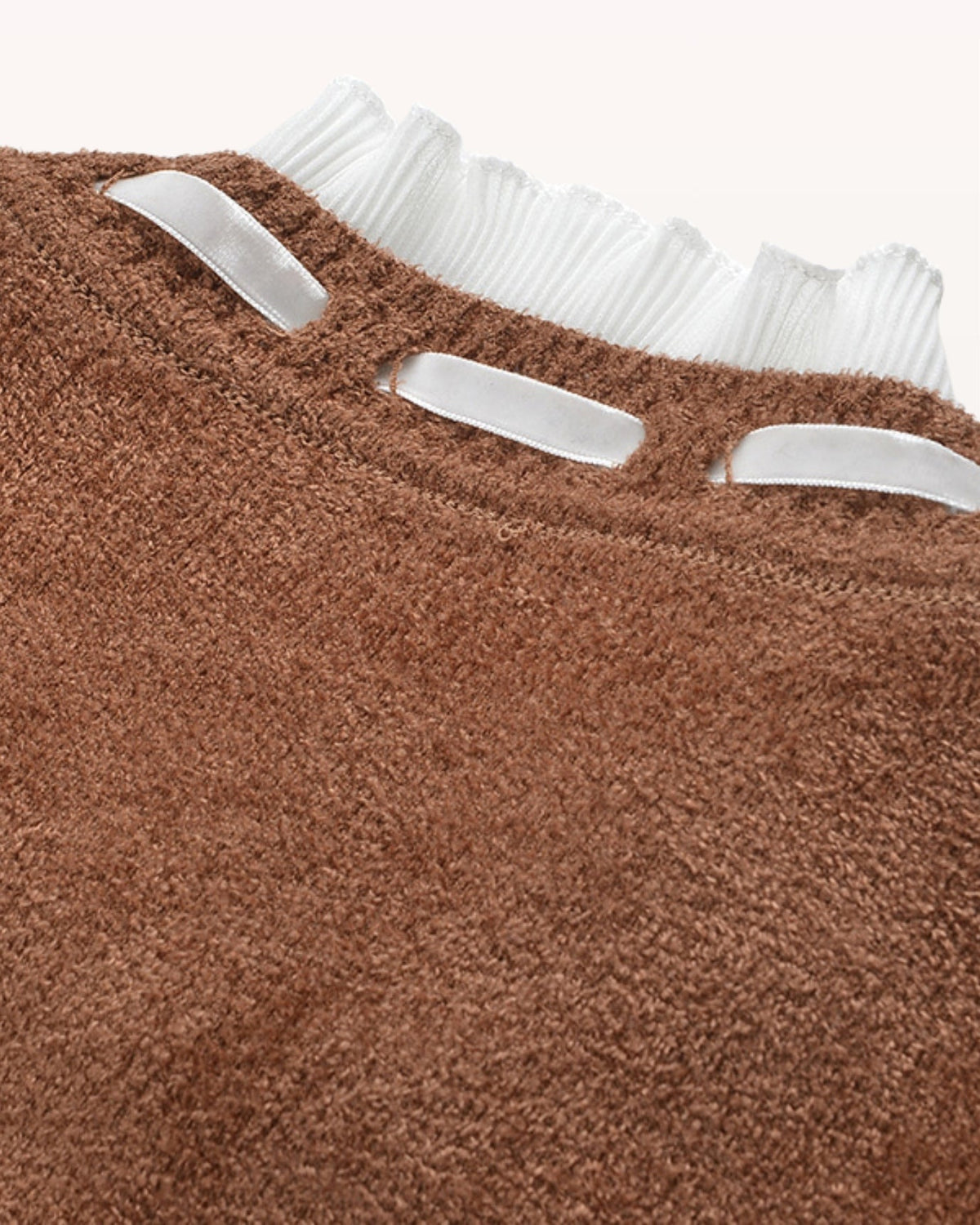 Pearl Button Wool Blend Cardigan with Contrast Stitching – view 5
