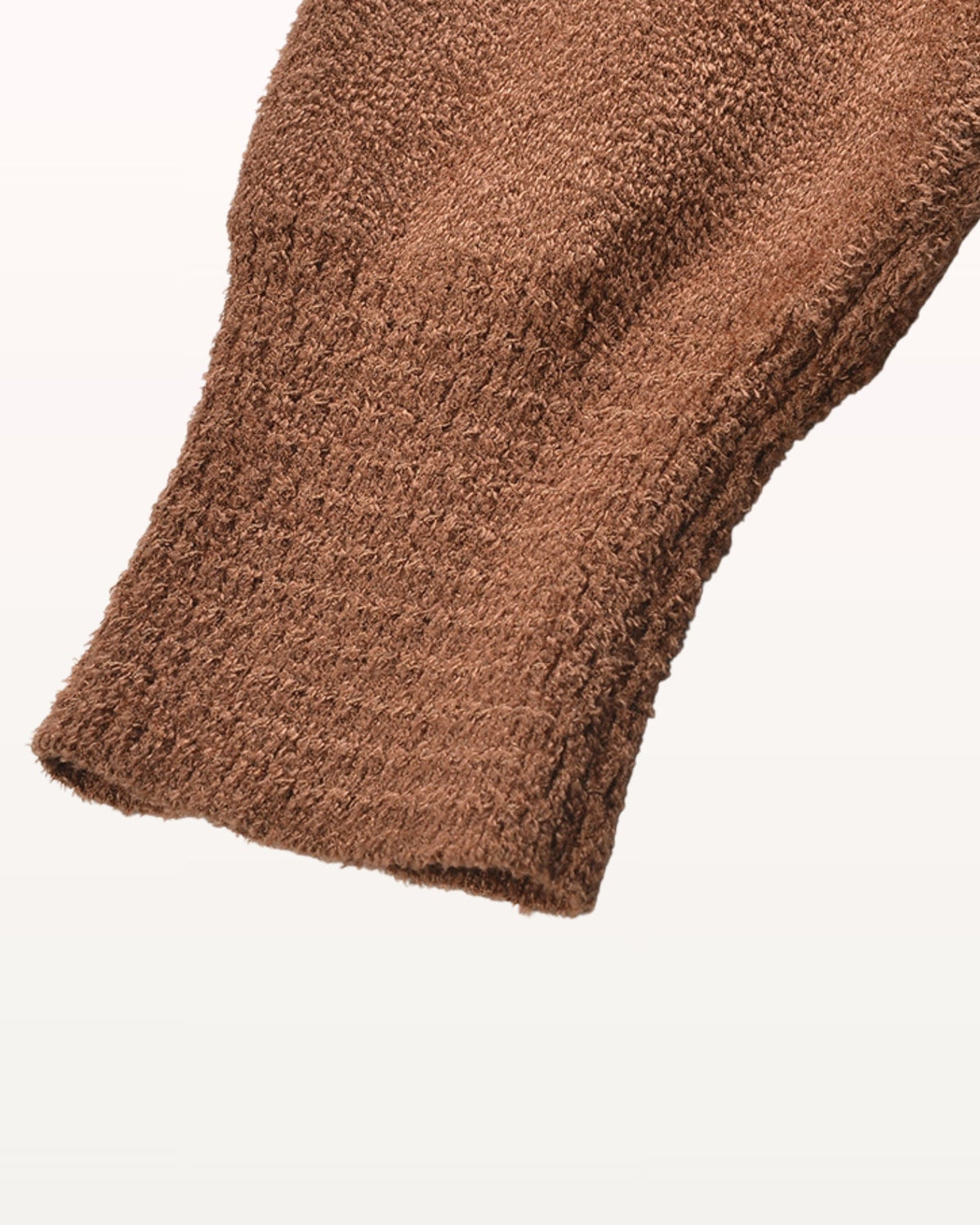 Pearl Button Wool Blend Cardigan with Contrast Stitching