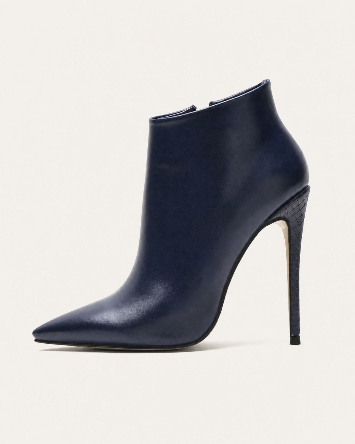Pointed-Toe Stiletto Ankle Boots with Side Zip and 12cm Heel – view 13