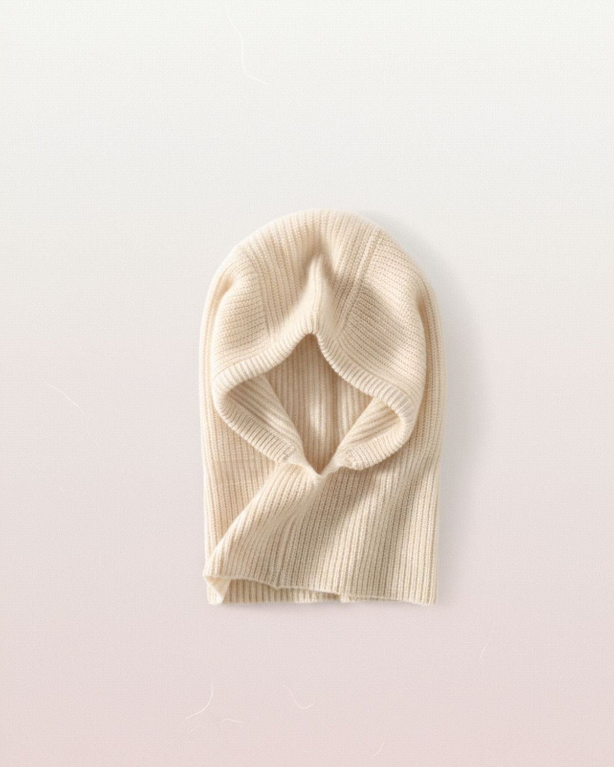 Knitted Pure Cashmere Neck Cap with Ear Protection – view 3