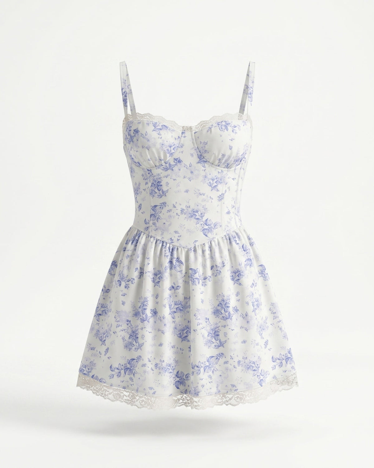 Olivia Lace Strap Sling Neck Stretch Mini Dress