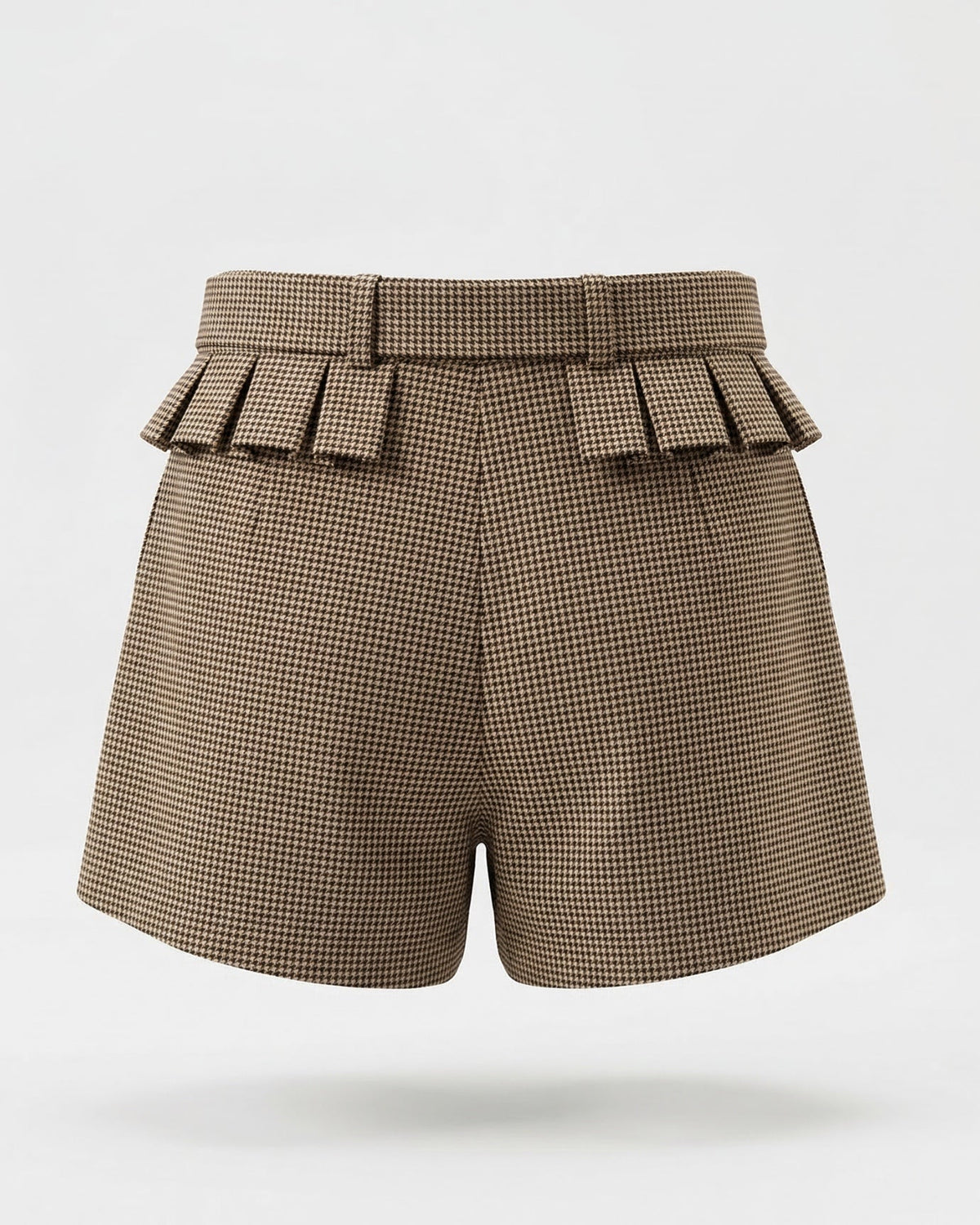Cotton Jacket and Shorts Three-Piece Set with Belt – Khaki – view 7