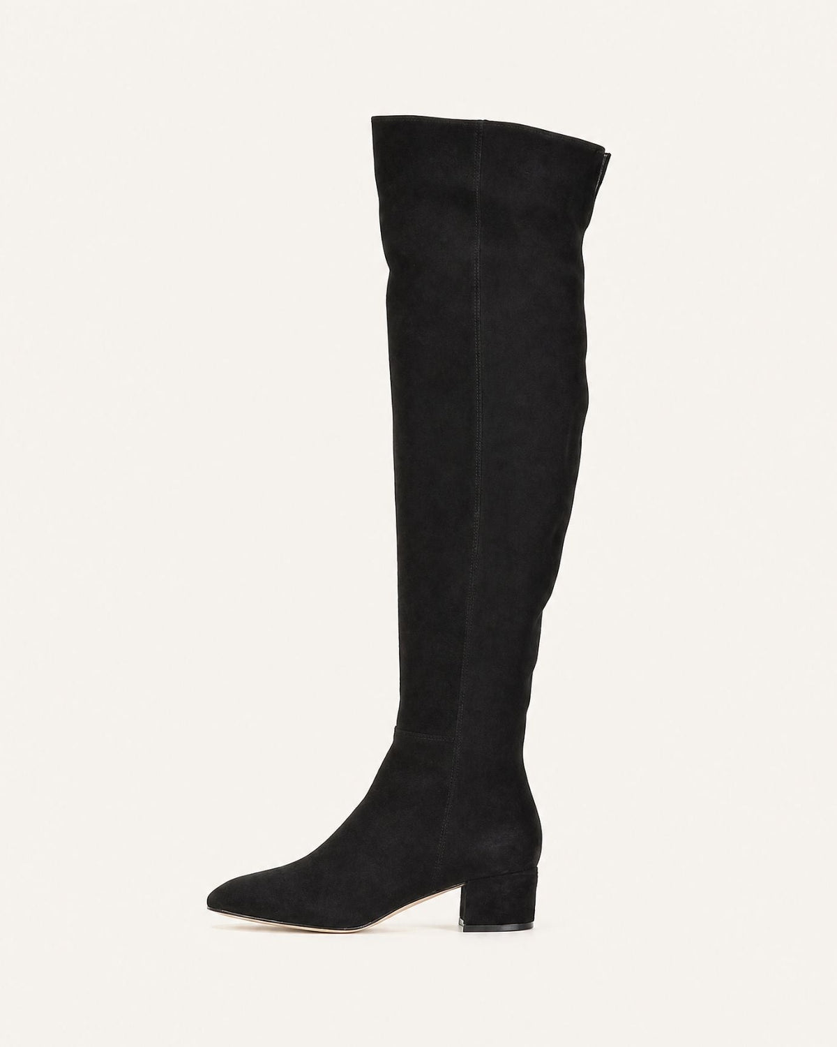 Round Toe 4cm Low Heel Over-the-Knee Suede Boots – view 21