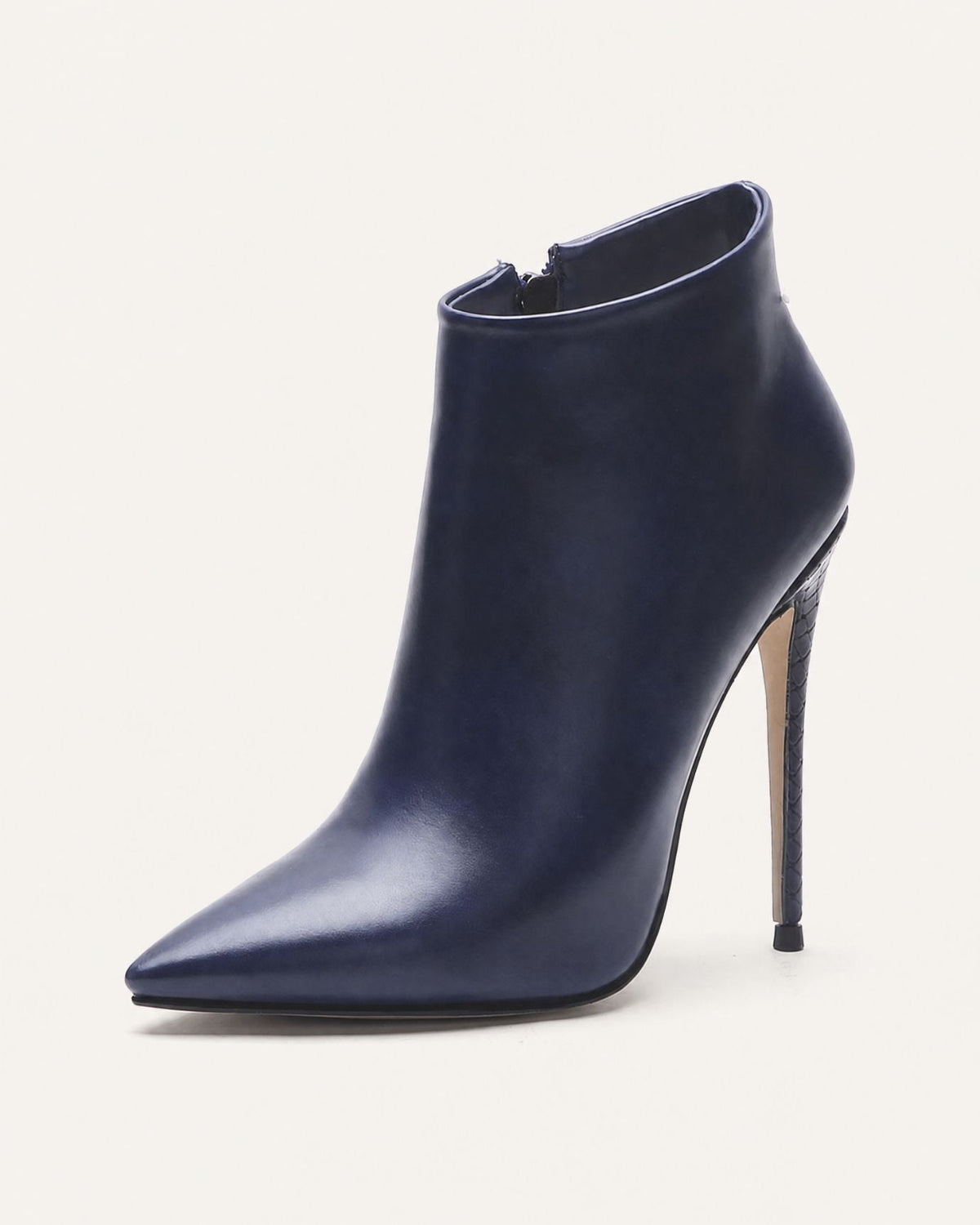 Pointed-Toe Stiletto Ankle Boots with Side Zip and 12cm Heel – view 14