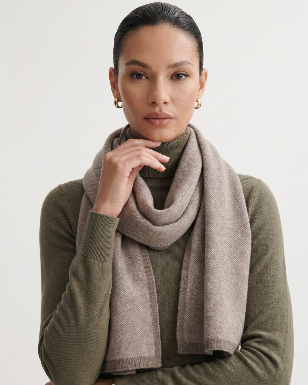 Multicolour Lightweight Pure Cashmere Long Scarf – view 4