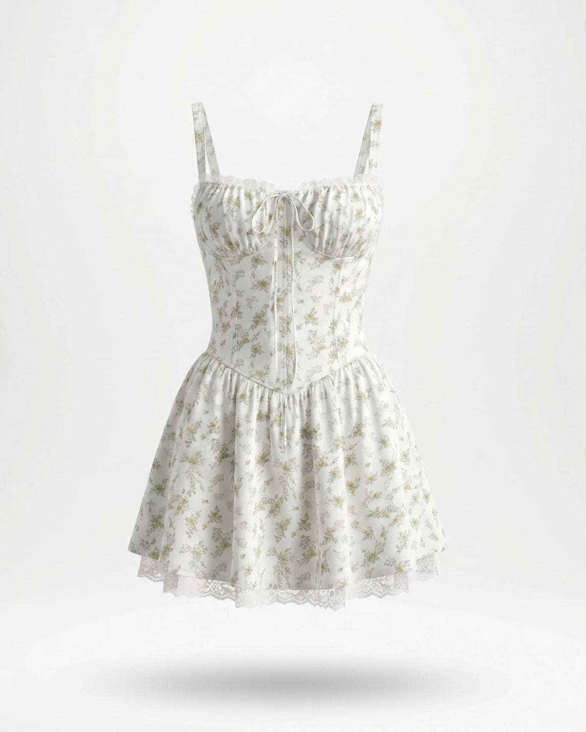 Olivia Lace Strap Sling Neck Stretch Mini Dress