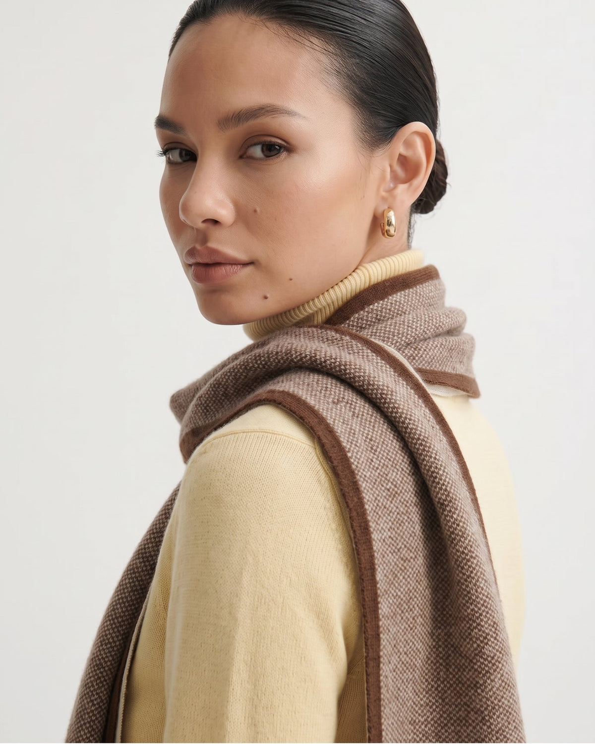 Multicolour Lightweight Pure Cashmere Long Scarf – view 6