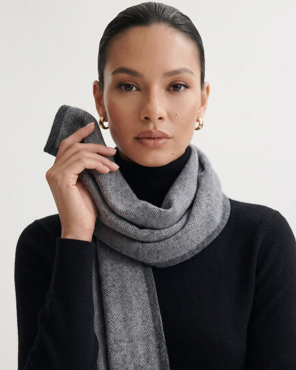 Multicolour Lightweight Pure Cashmere Long Scarf – view 8