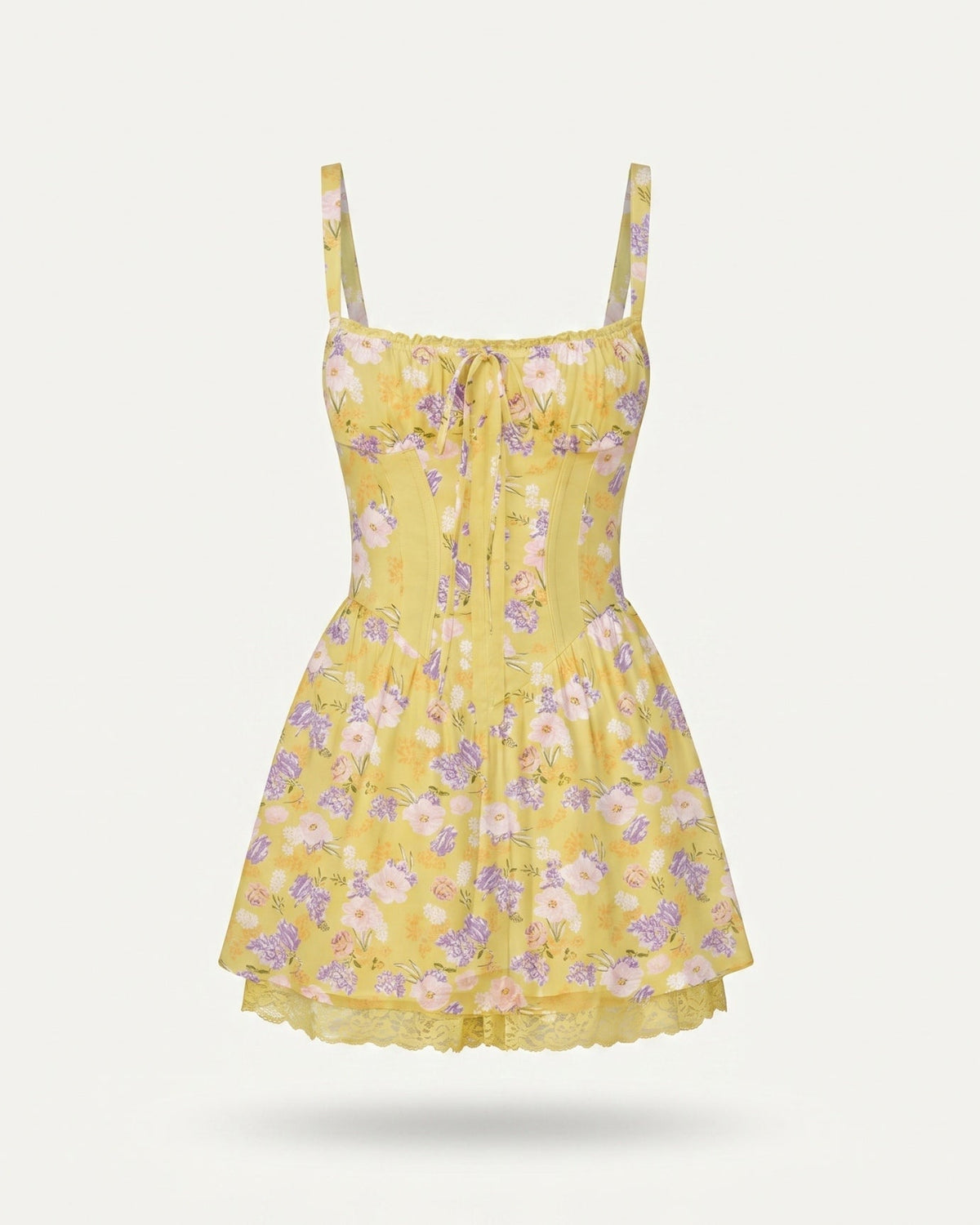 Olivia Lace Strap Sling Neck Stretch Mini Dress