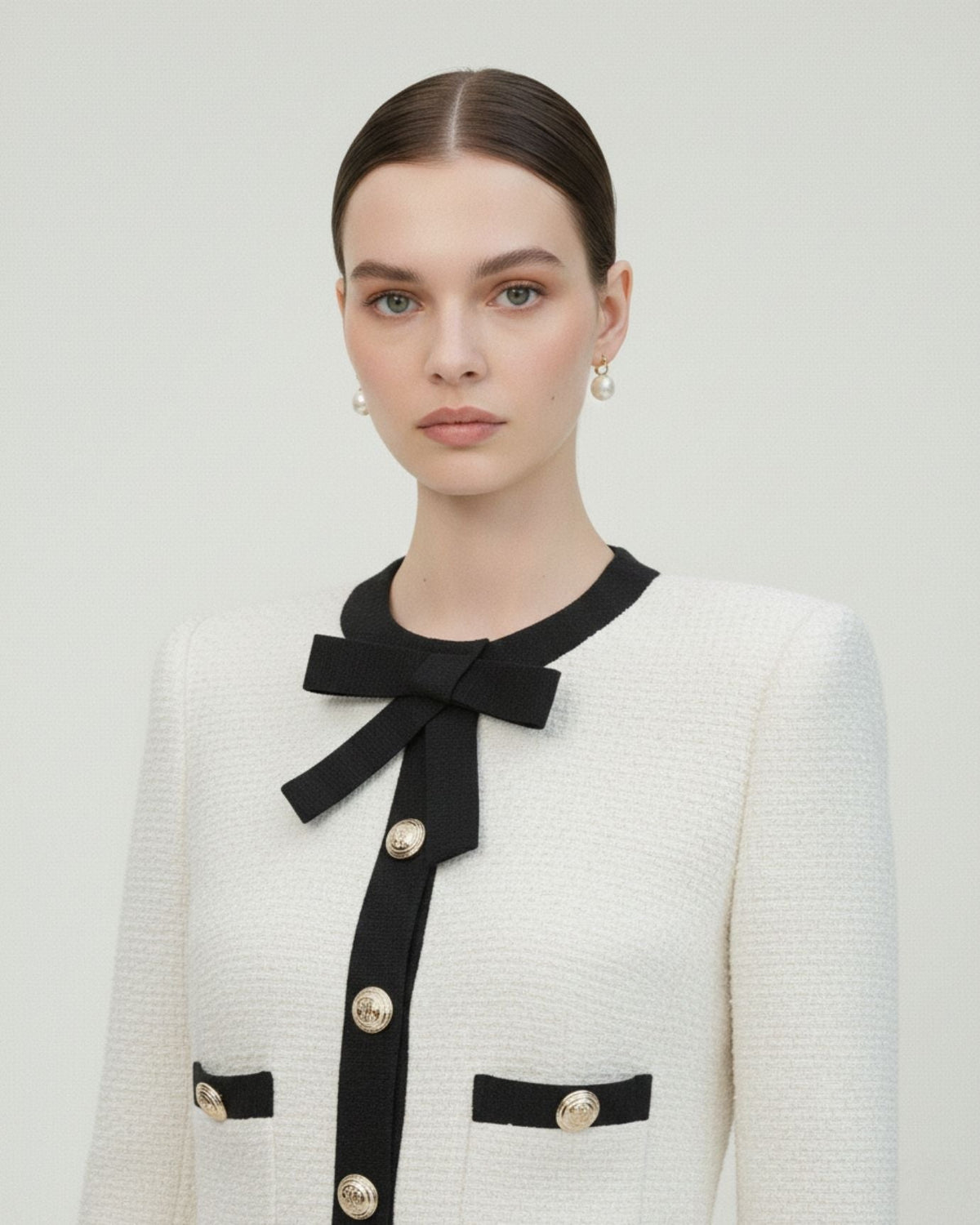 Kris Soft Knit Cardigan Jacket and Matching Skirt Set – White – view 4