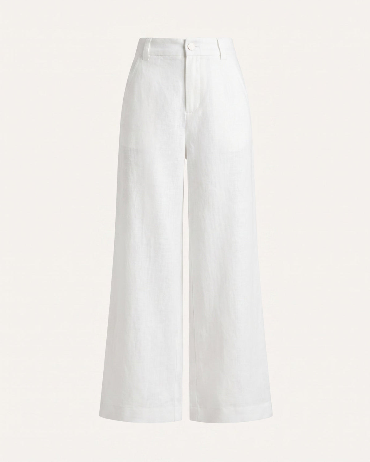 Olivia High Waisted Straight Leg Linen Blend Trousers