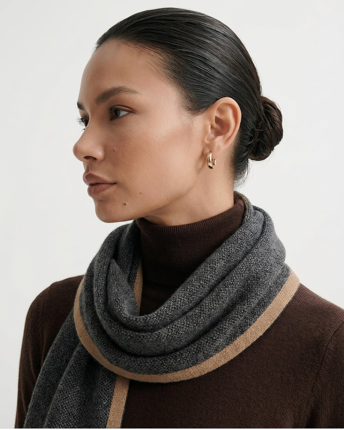Multicolour Lightweight Pure Cashmere Long Scarf – view 10