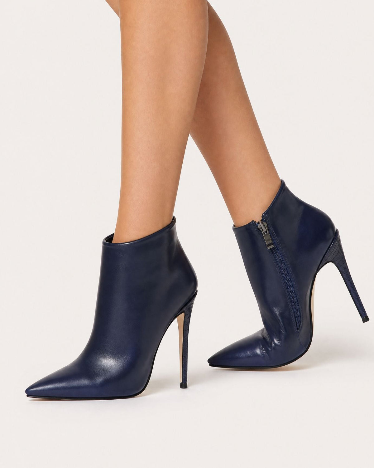 Pointed-Toe Stiletto Ankle Boots with Side Zip and 12cm Heel – view 15