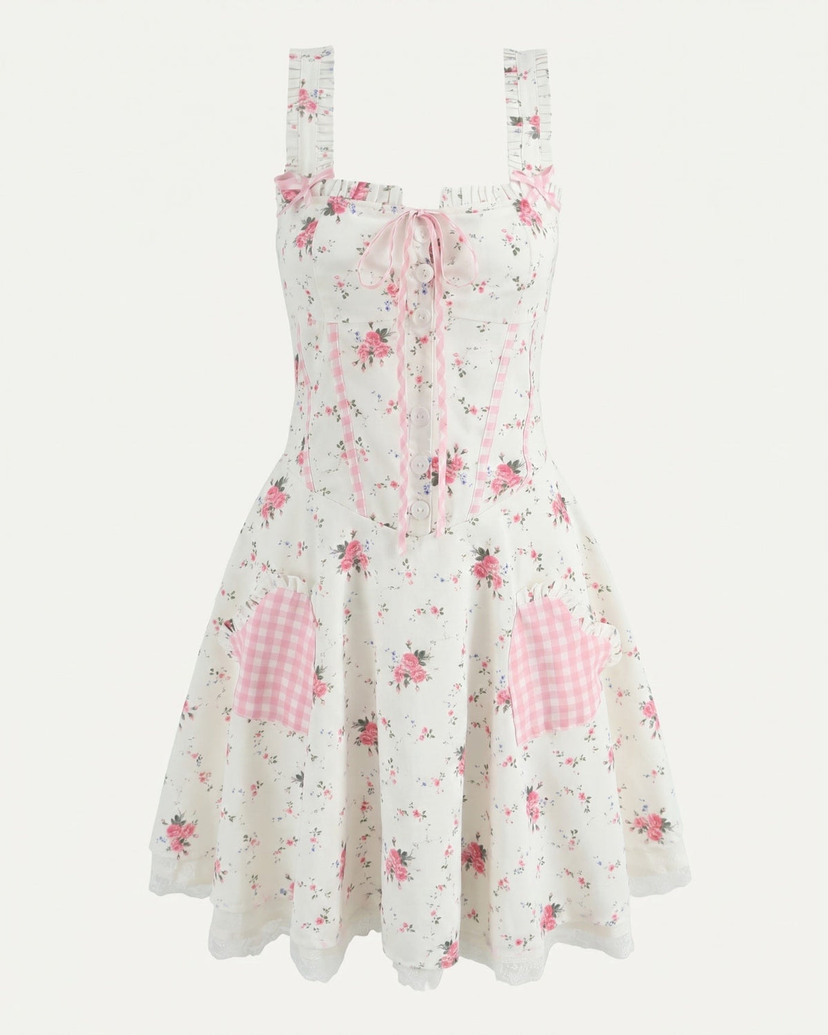 Delicate Floral Print Lightweight Tailored Mini Dress