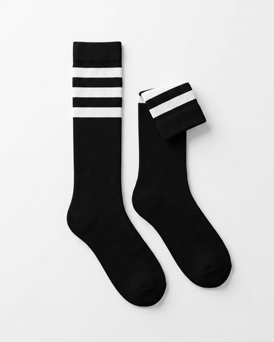Classic Horizontal Stripe Cashmere Long Socks