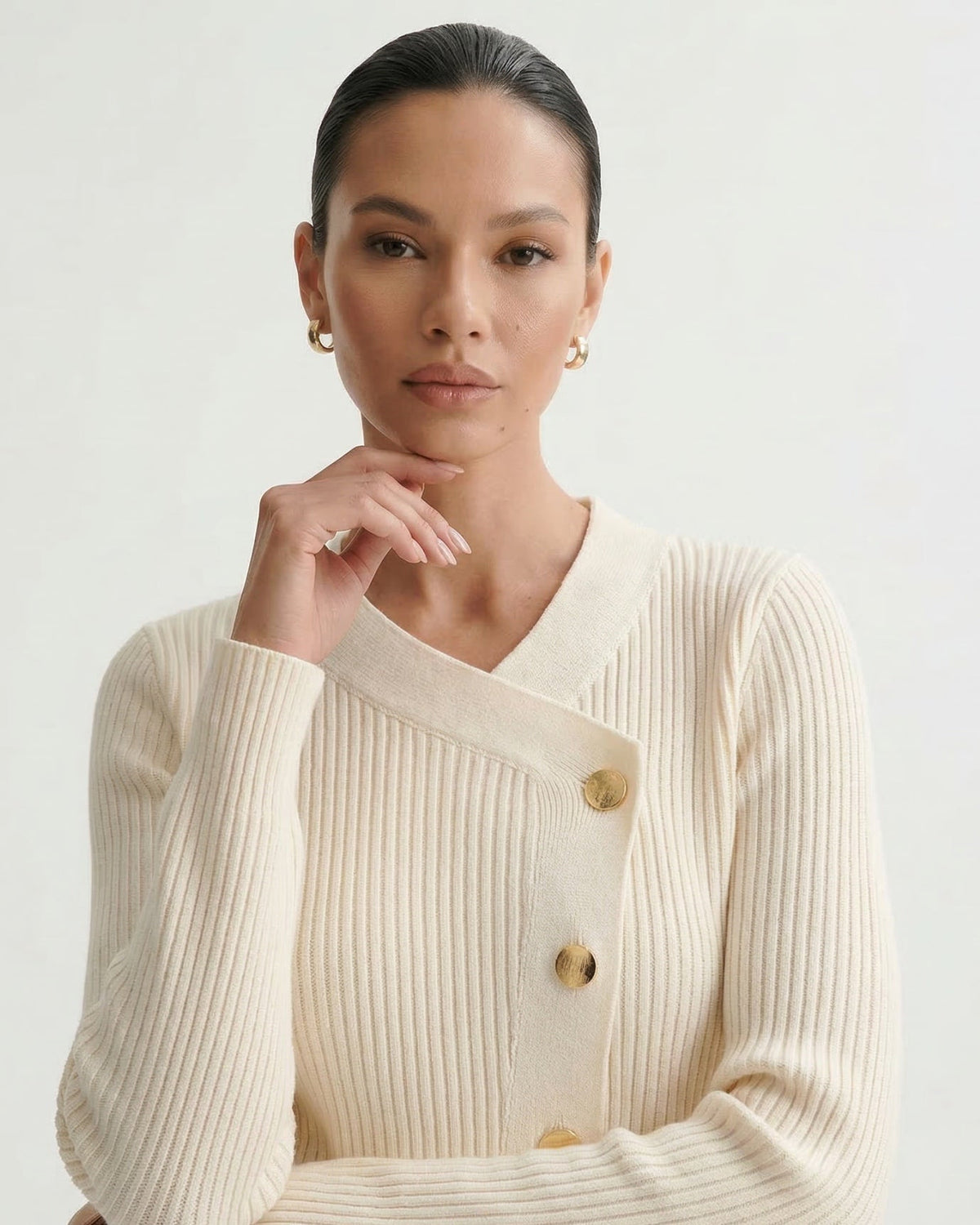 Kris Knit Jumper and Skirt Two-Piece Set – Apricot – view 5