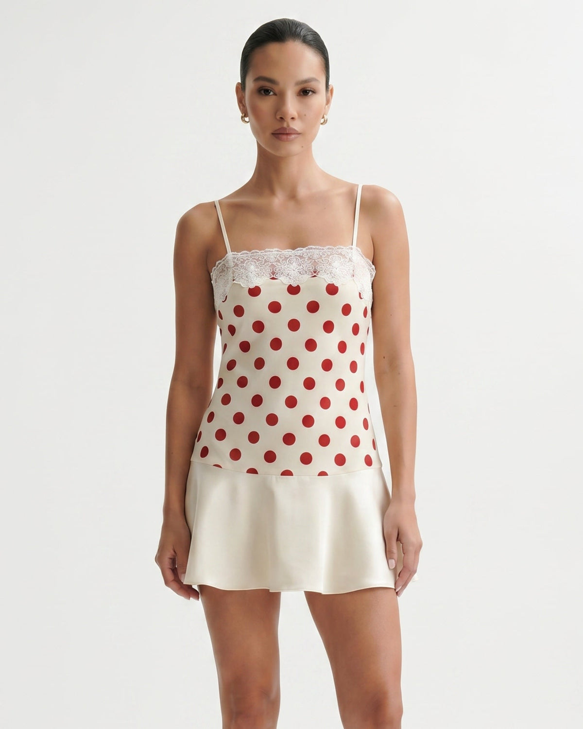 Polka Dot Dress with Adjustable Suspender Straps – view 4