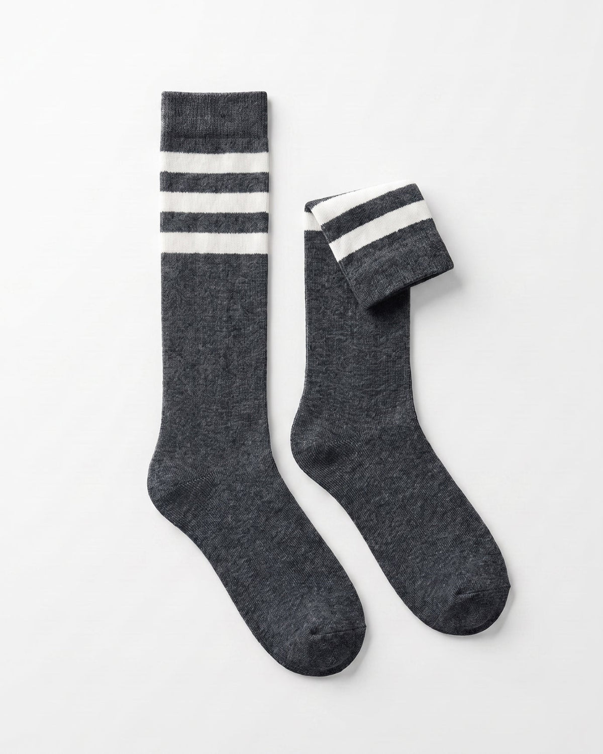 Classic Horizontal Stripe Cashmere Long Socks – view 5