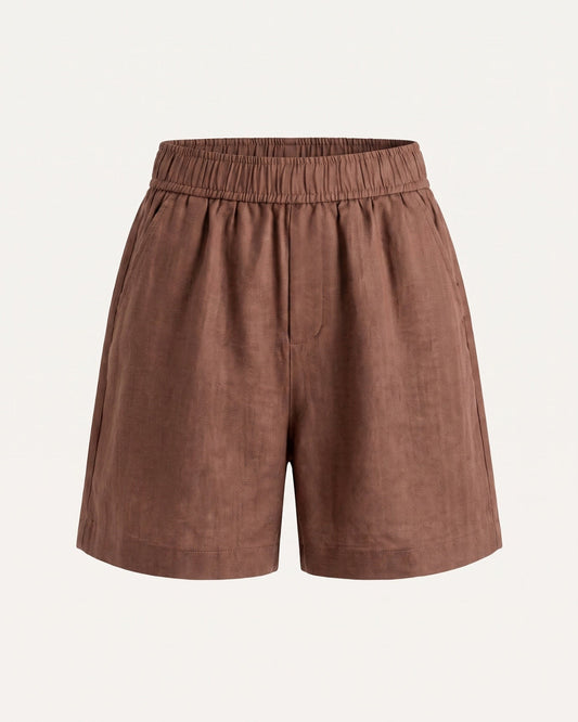 Diana Linen Blend Shorts with Tailored Waistband
