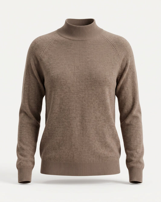 Kiara Pure Cashmere A-Line Jumper with Ribbed Detailing
