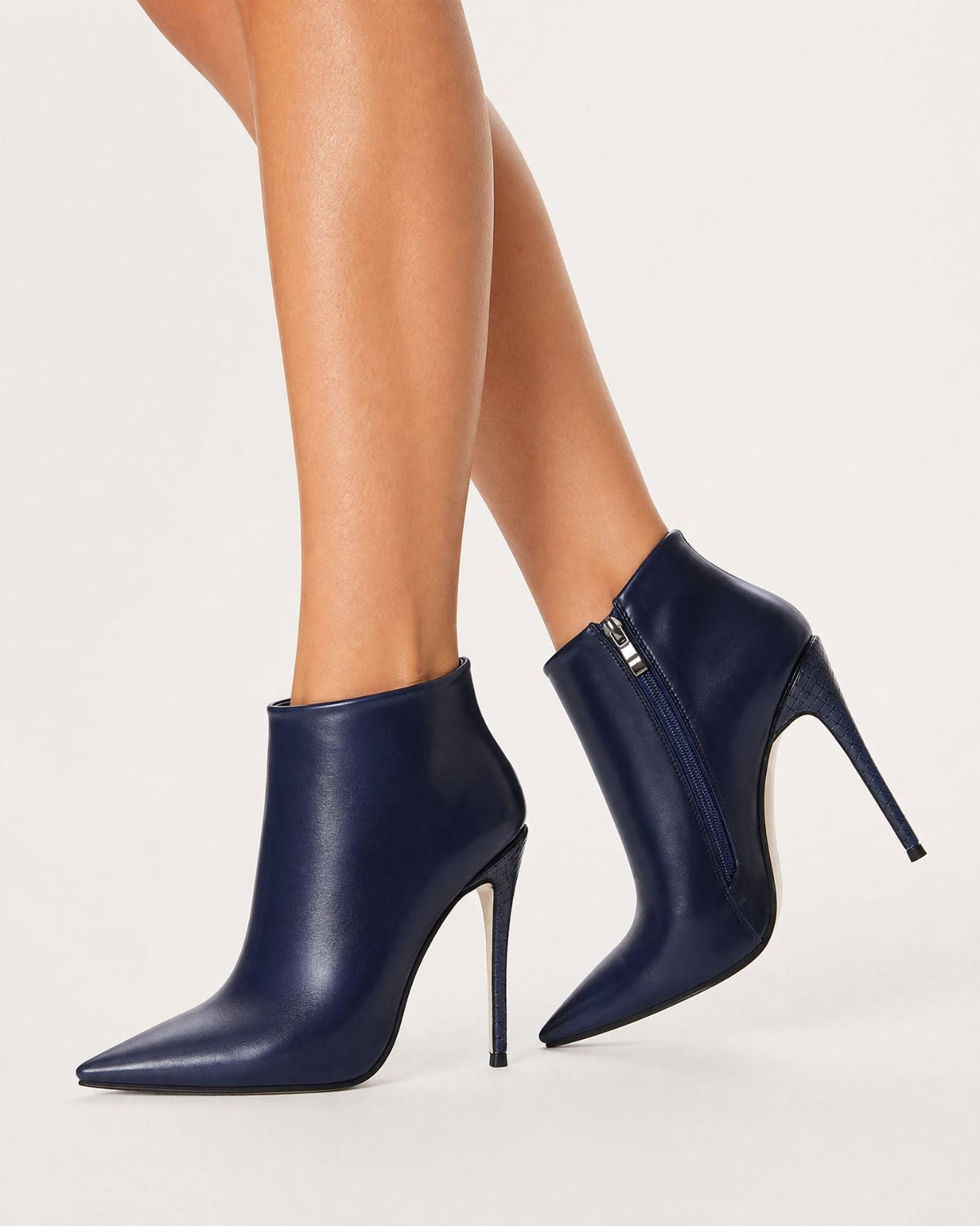 Pointed-Toe Stiletto Ankle Boots with Side Zip and 12cm Heel – view 16