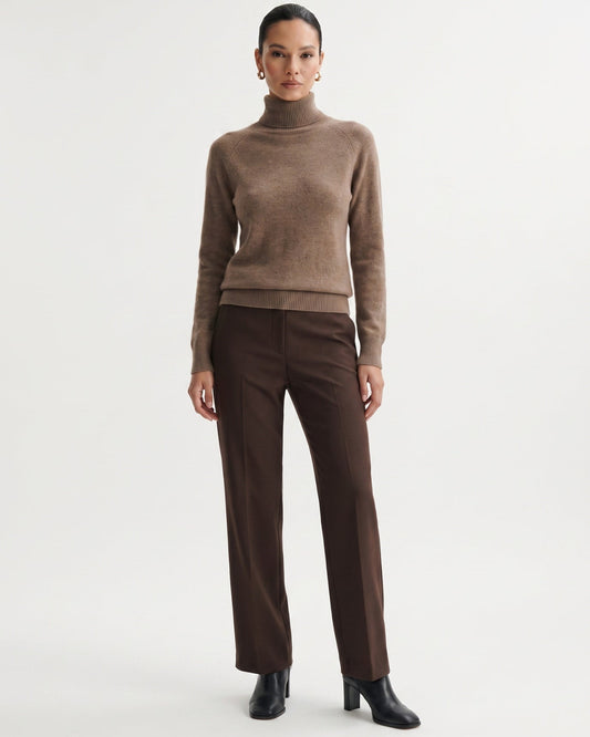 Kiara Pure Cashmere A-Line Jumper with Ribbed Detailing