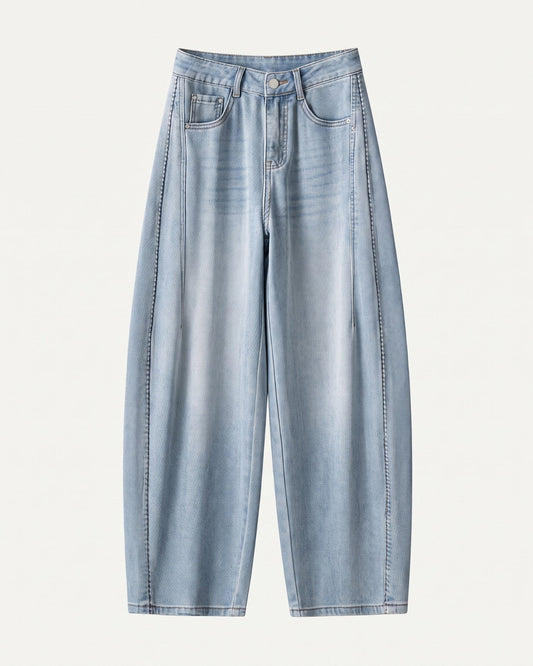 Tara Mid Rise Breathable Cotton Jeans with Flattering Seams