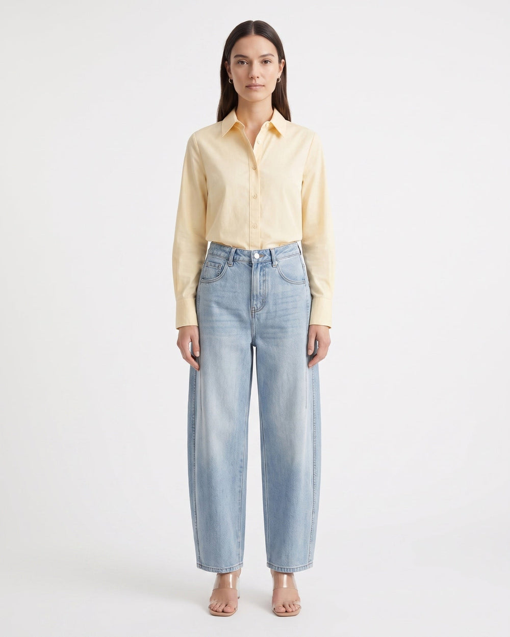 Tara Mid Rise Breathable Cotton Jeans with Flattering Seams