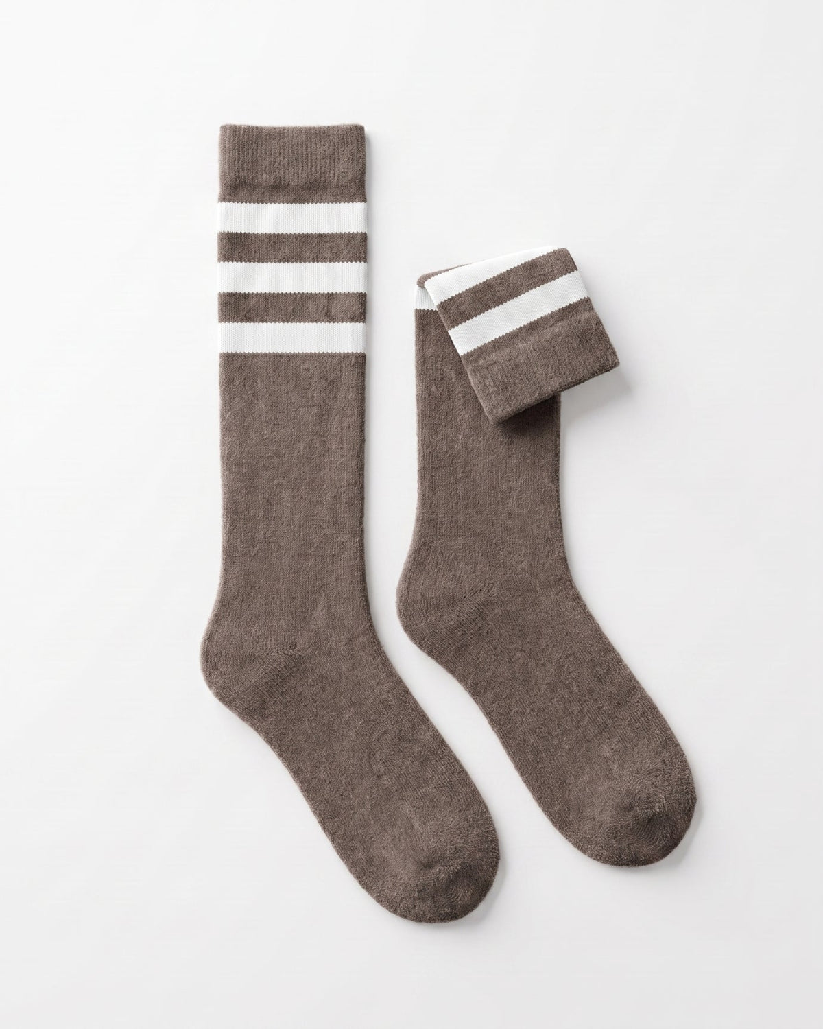 Classic Horizontal Stripe Cashmere Long Socks – view 9