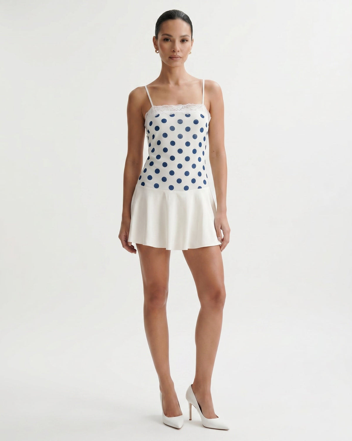 Polka Dot Dress with Adjustable Suspender Straps