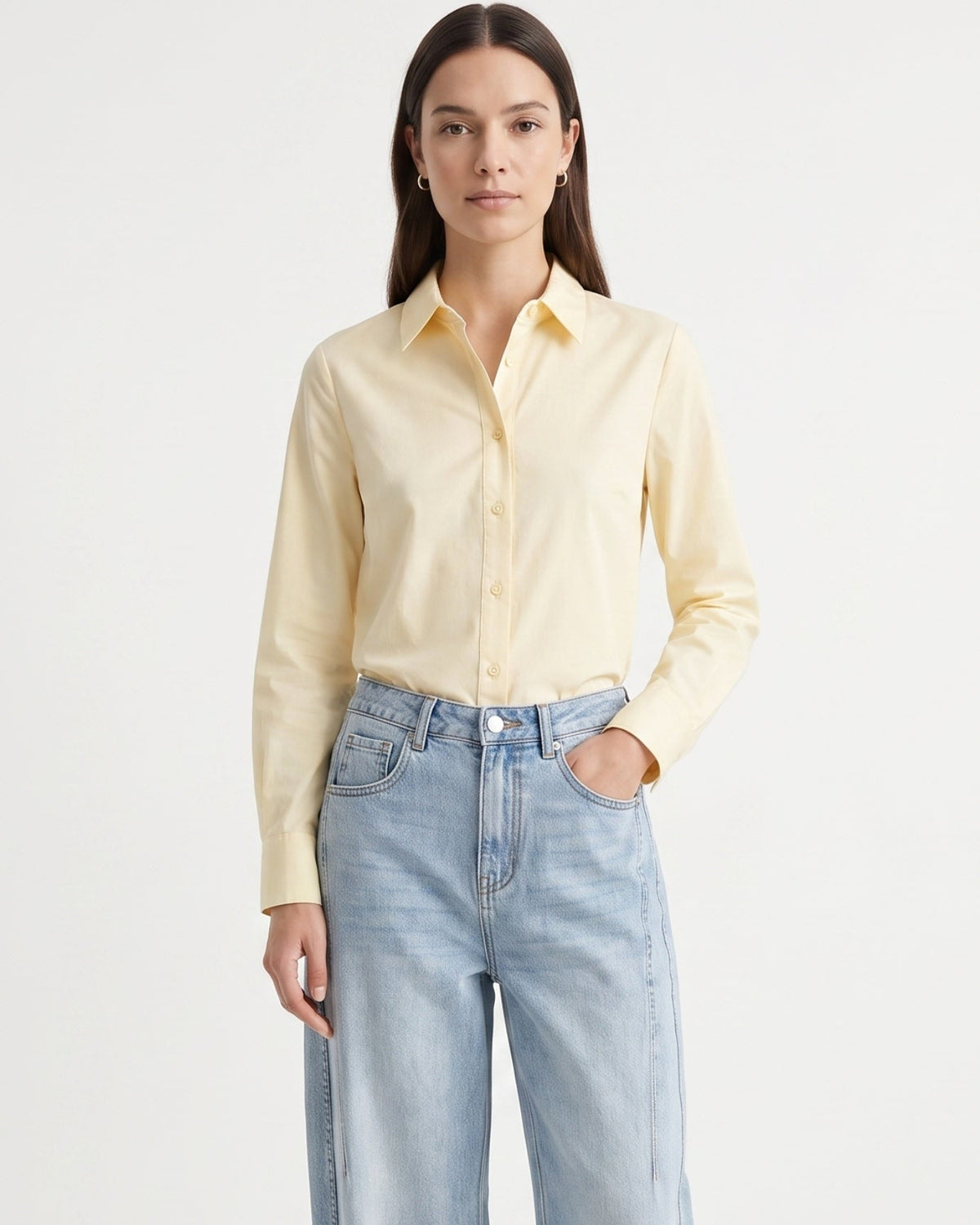 Tara Mid Rise Breathable Cotton Jeans with Flattering Seams