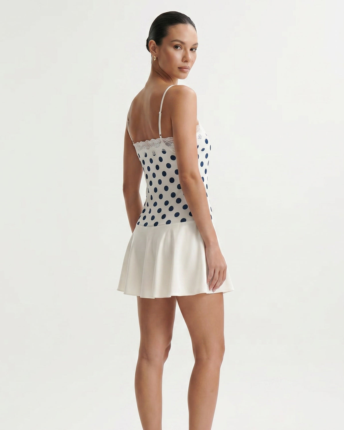 Polka Dot Dress with Adjustable Suspender Straps