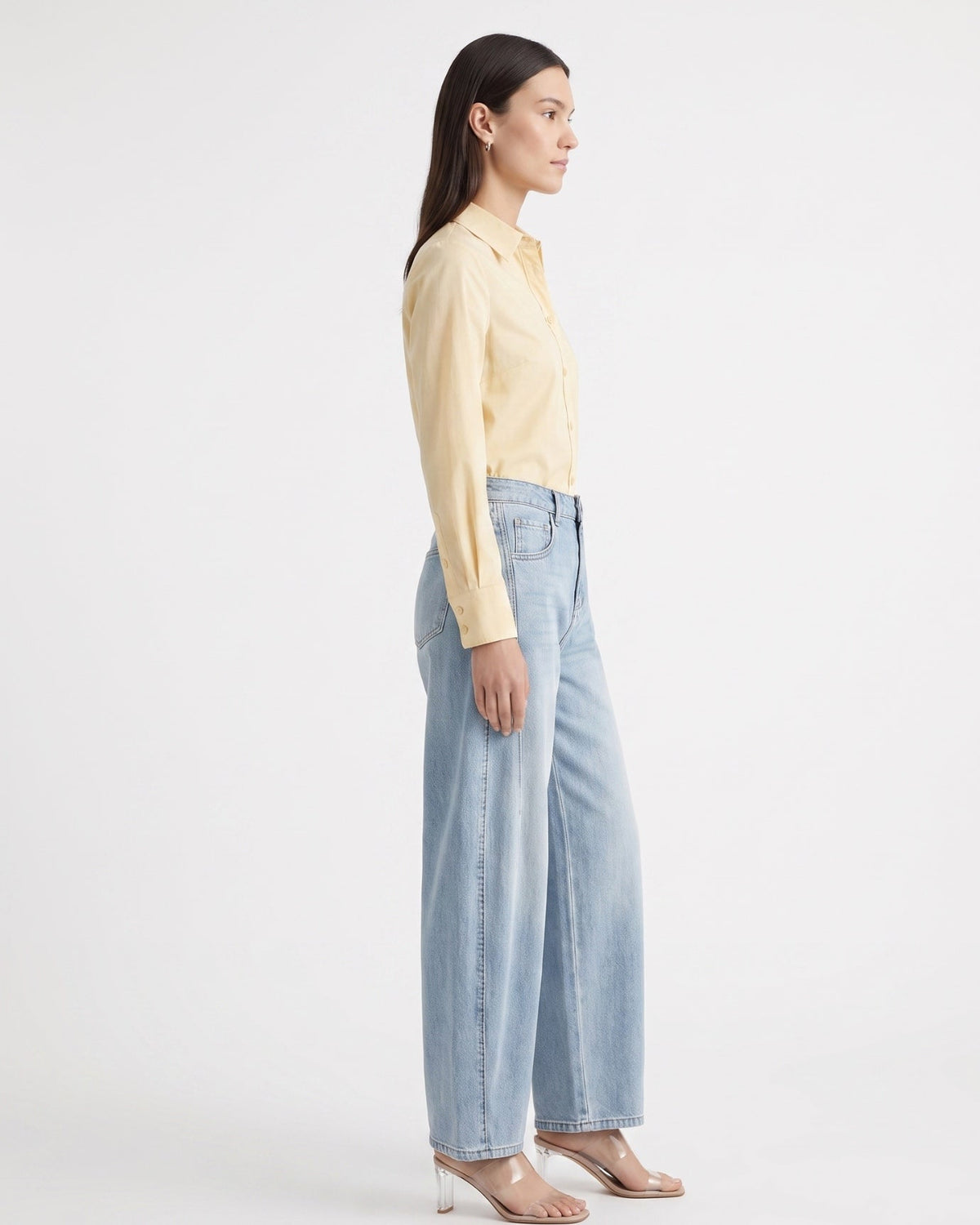 Tara Mid Rise Breathable Cotton Jeans with Flattering Seams – view 4