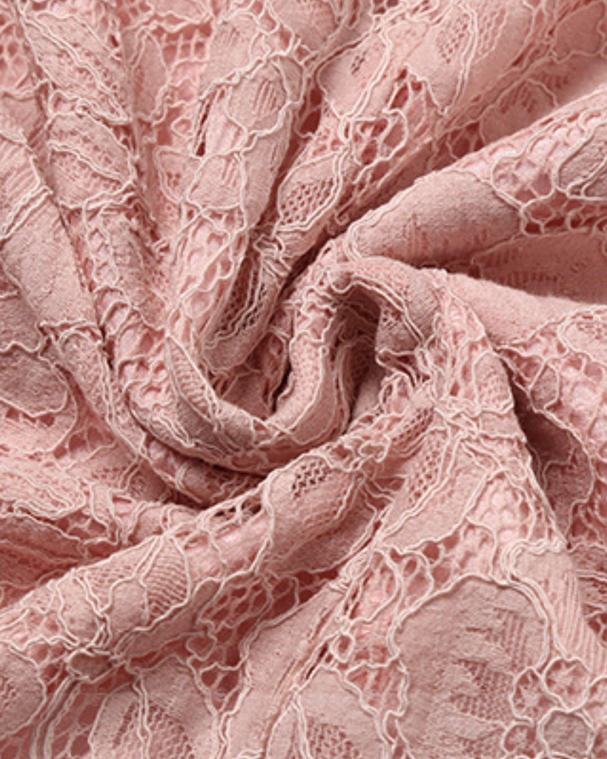 Kiara Lace Detail Contoured Polyamide Dress – Pink – view 8